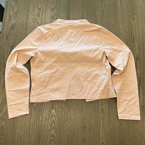 NWOT Guess Womens Light Pink Open Front Blazer Cropped Length - Size L - Picture 6 of 7
